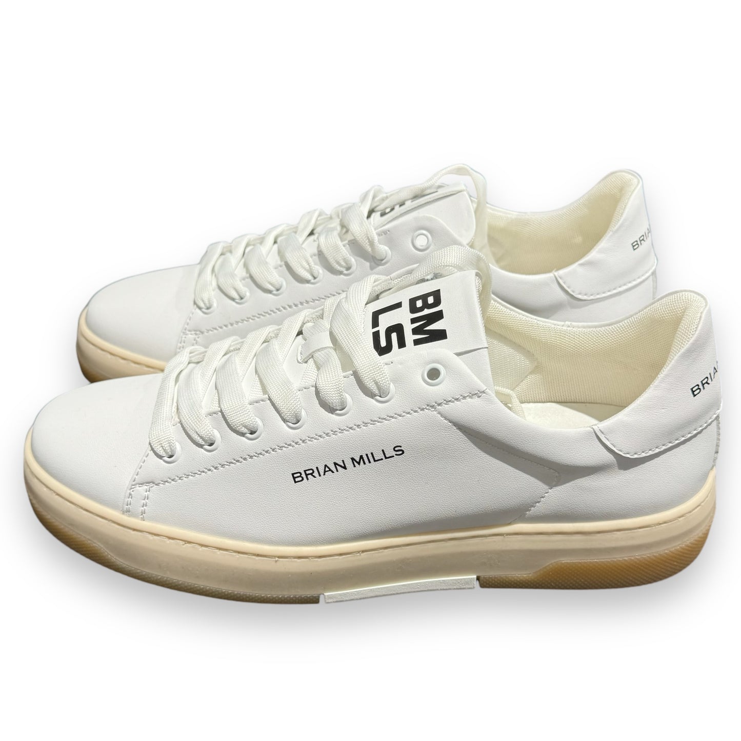 Scarpe BRIAN MILLS Uomo Bianca con gomma beige