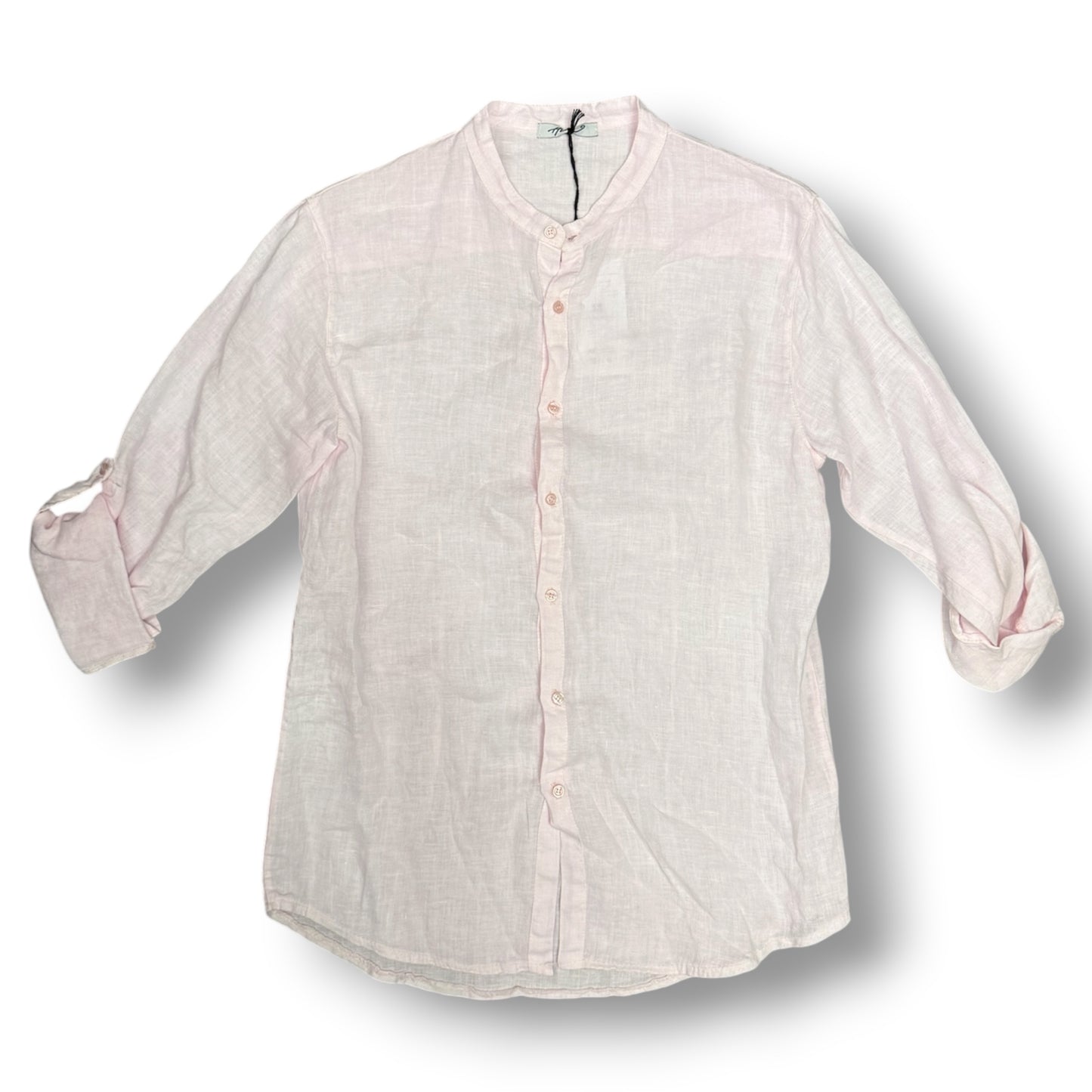Camicia senza colletto, Tex.Lino, Col.Rosa