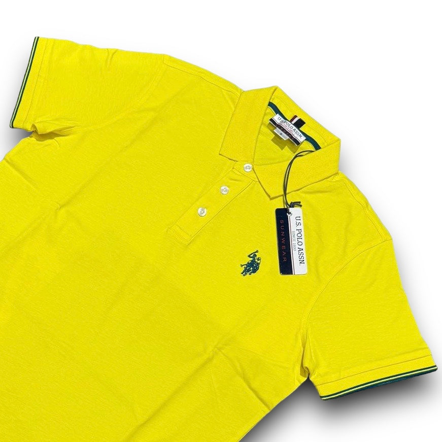 Polo U.S.POLO ASSN. since 1890 Uomo in maglina, RegulrFit, mod.61661, col.Giallo