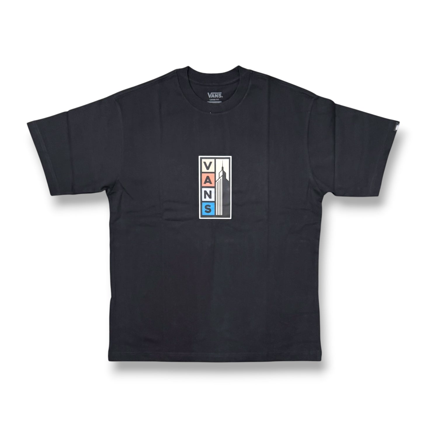 VANS- T-Shirt Uomo, Loose Fit con stampa frontale, Col.Nero