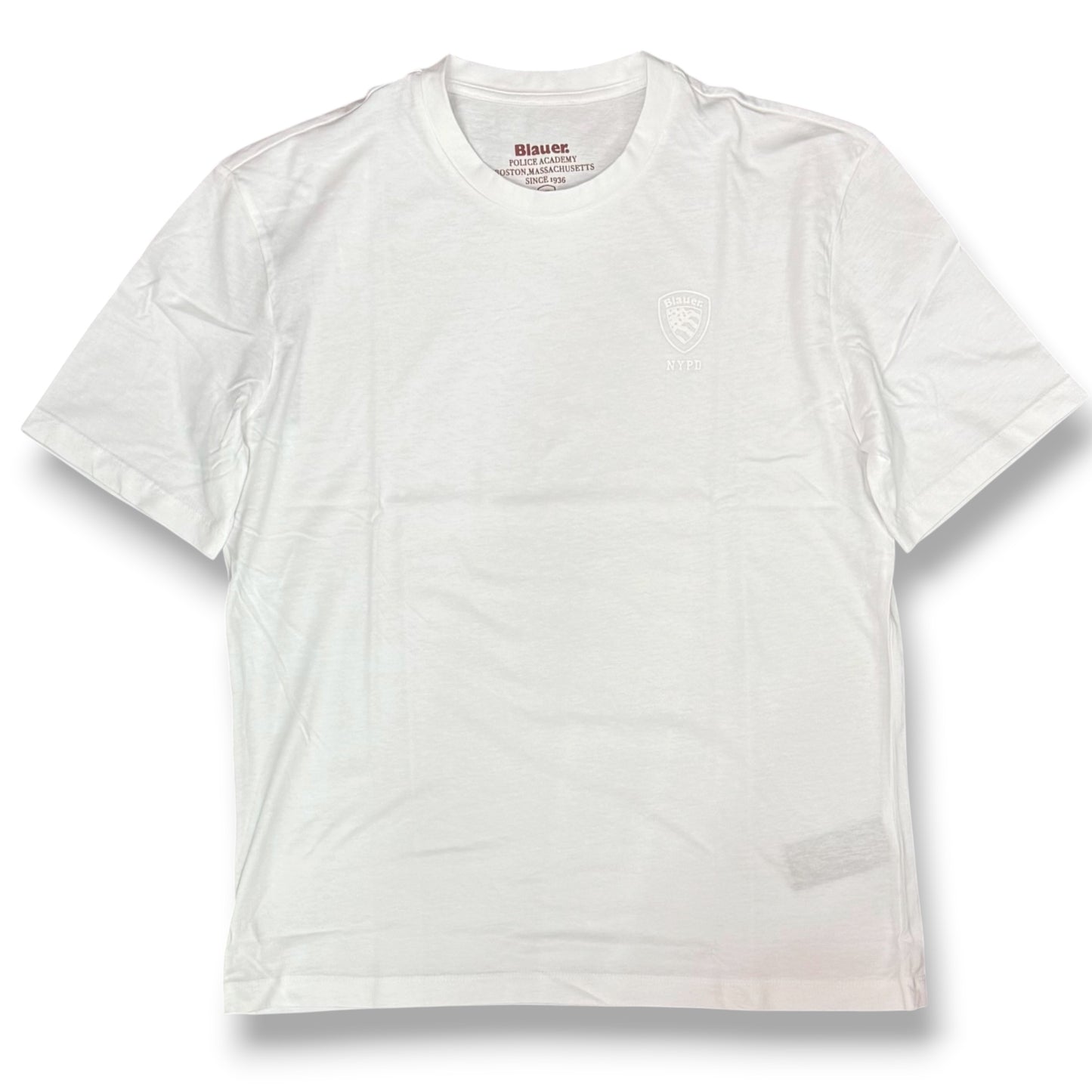 BLAUER- T-shirt, RegularFit, con logo lato cuore, mod.Eutaw, col.Bianco