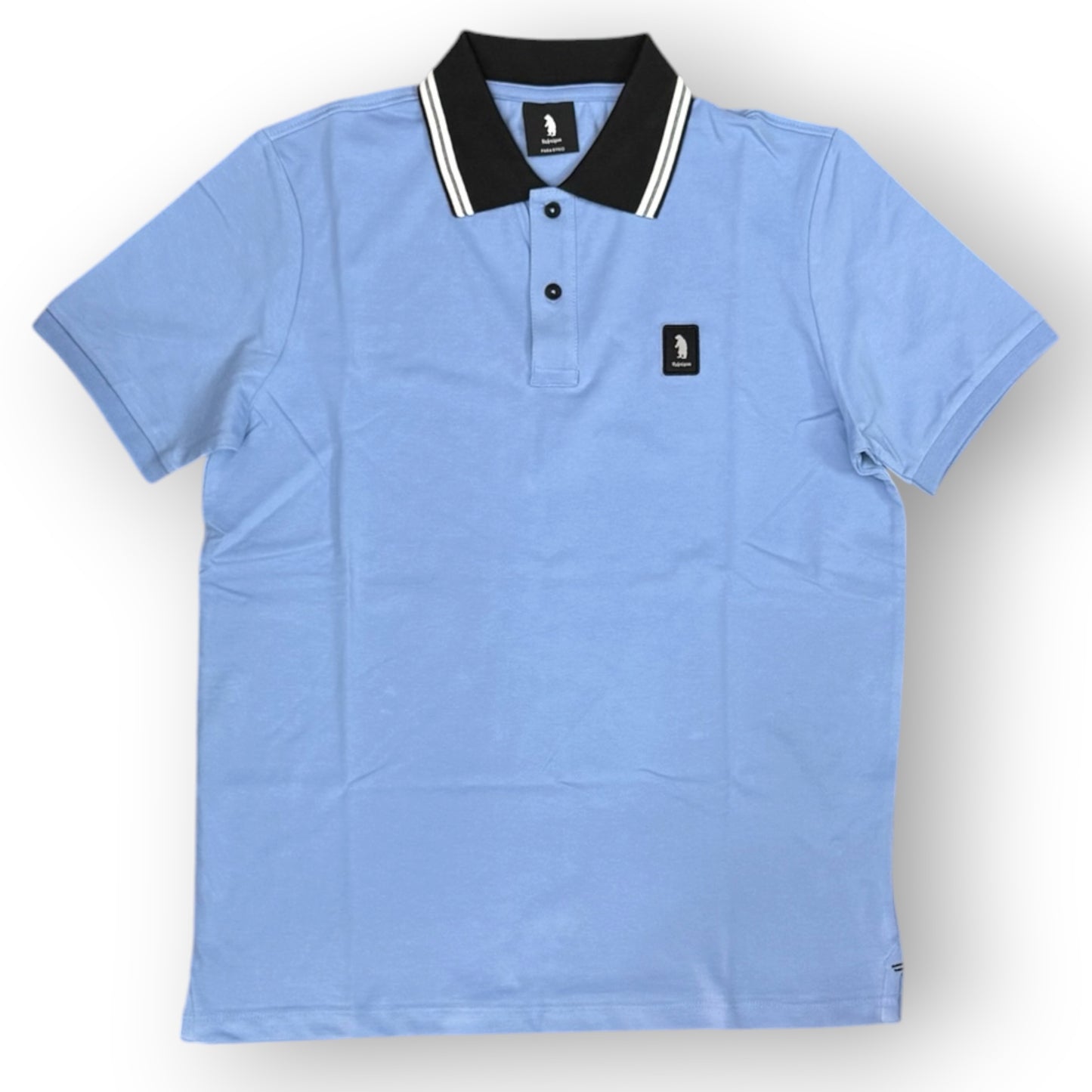 REFRIGUE- Polo Uomo, con righino sul colletto, col.Azurine