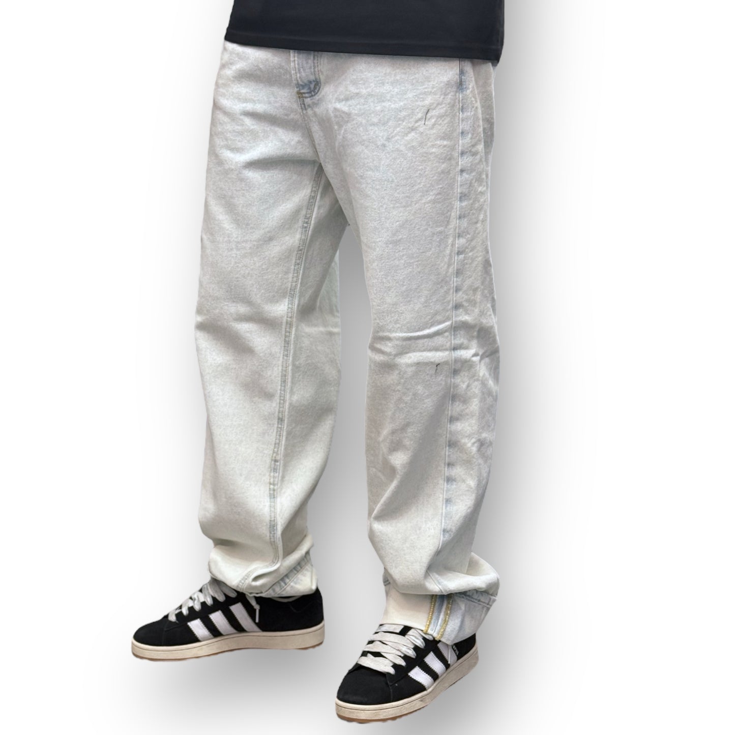 JUST WEST Uomo con piega fissa al fondo, BigBaggyFit (veste comodo, per la vita si consiglia una tg. In meno)
