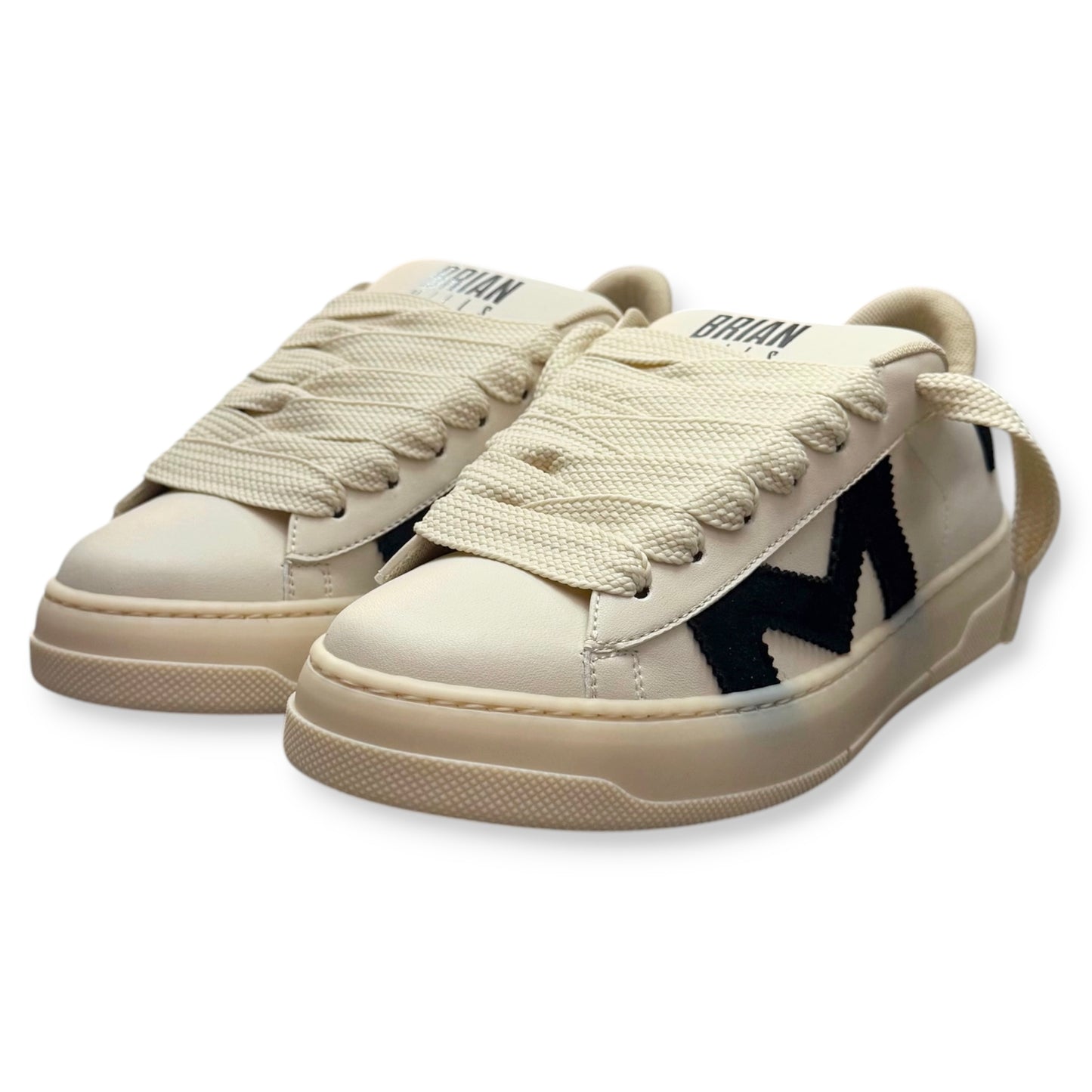 BRIAN MILLS- Scarpe Uomo, mod.555B, Col.Beige/Nero
