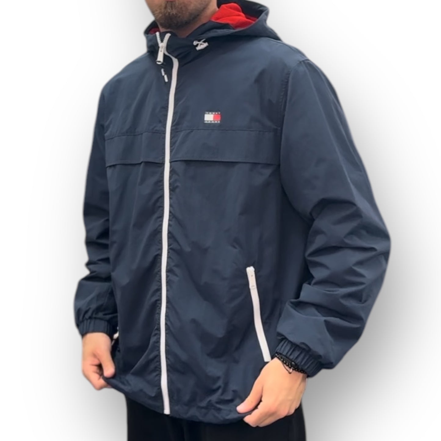 Giubbotto Antivento Tommy Jeans, Col.Blu (veste grande, prendi una tg. In meno)