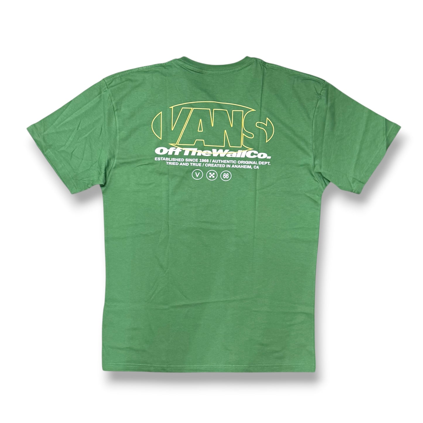 VANS- T-Shirt Uomo Classic Fit con logo lato cuore Giallo, Col.Verde