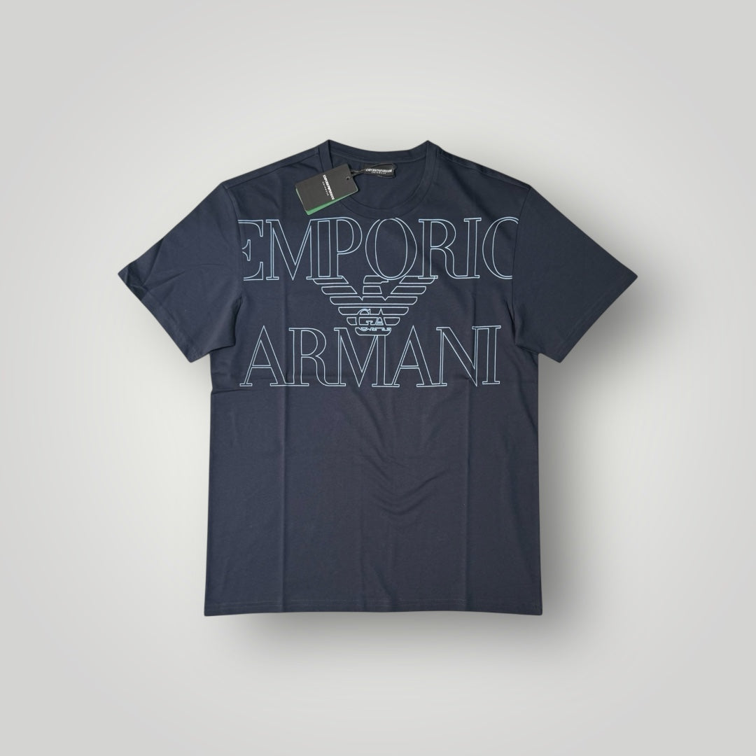 T-shirt EMPORIO ARMANI, con stampa frontale, Col.Blu