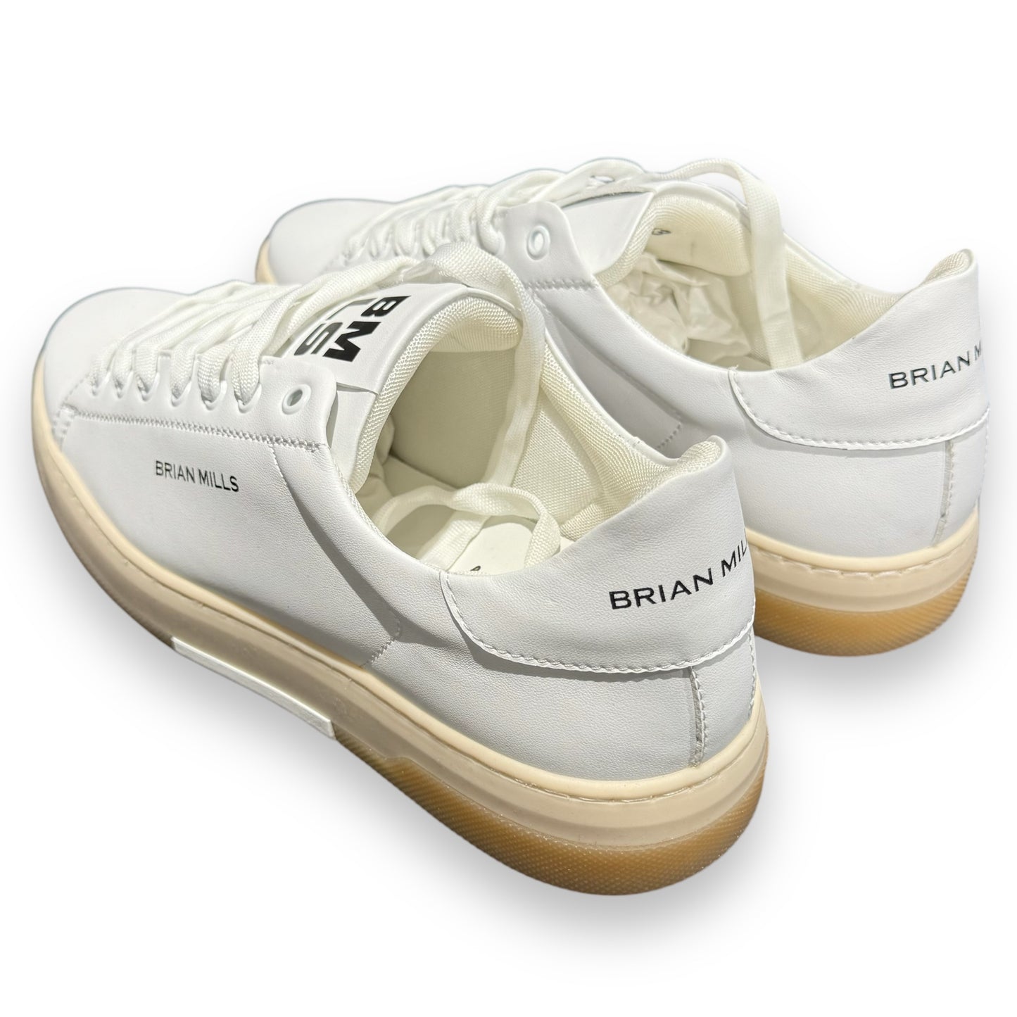 Scarpe BRIAN MILLS Uomo Bianca con gomma beige
