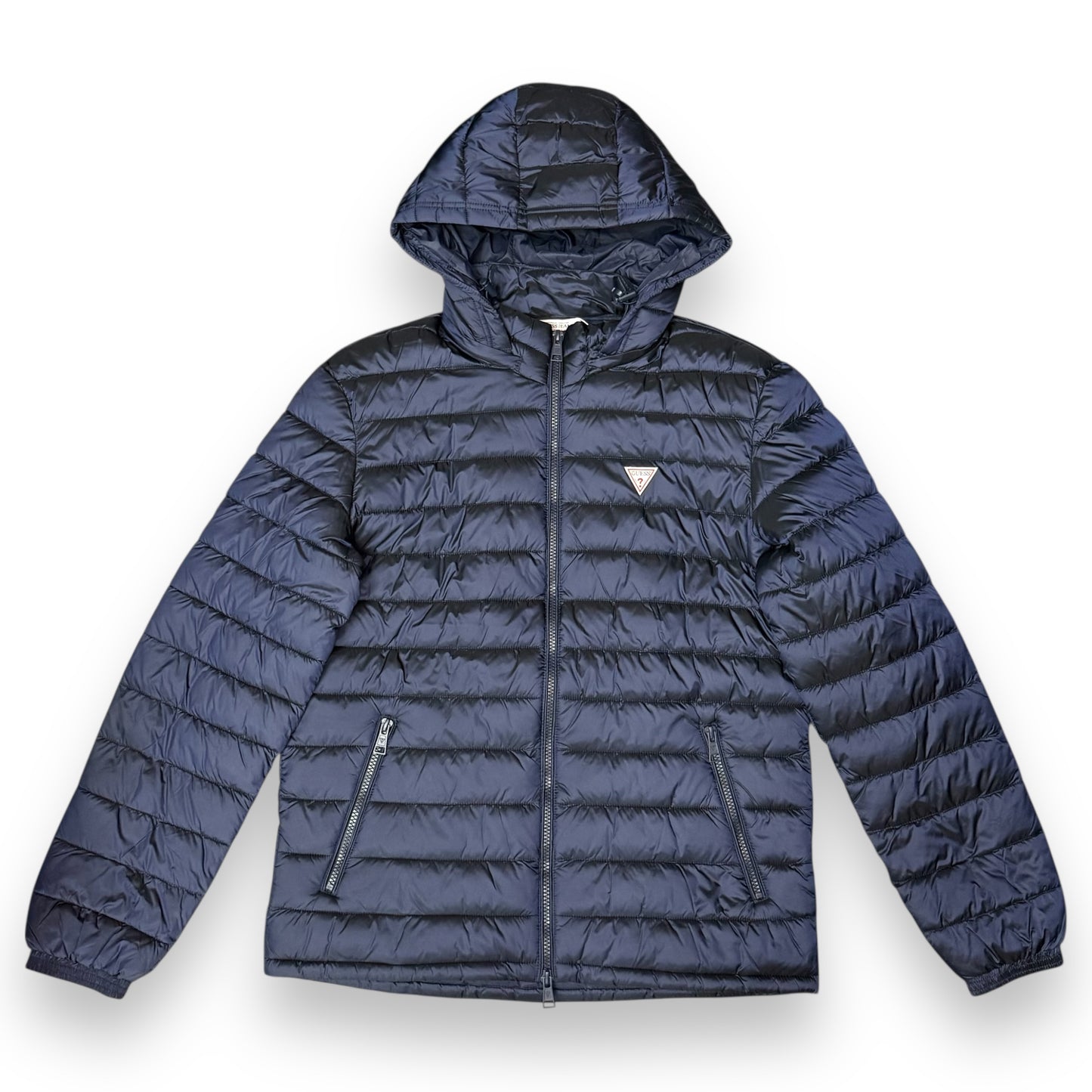 Piumino GUESS 100 grammi con cappuccio, Col.Blu