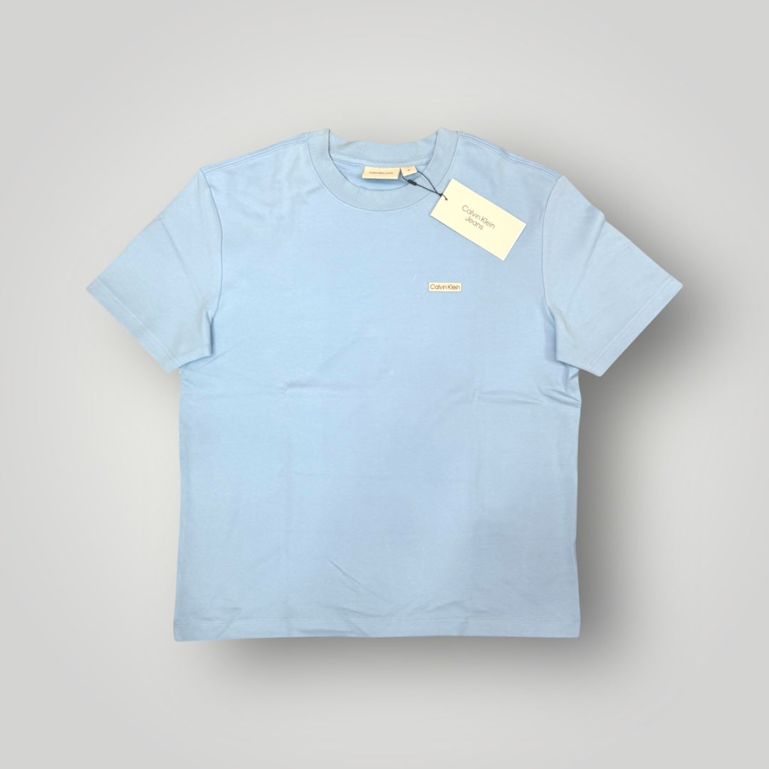 T-shirt CALVIN KLEIN, con logo lato cuore, Col.Blue Bell (targhetta Calvin Klein) BoxyFit