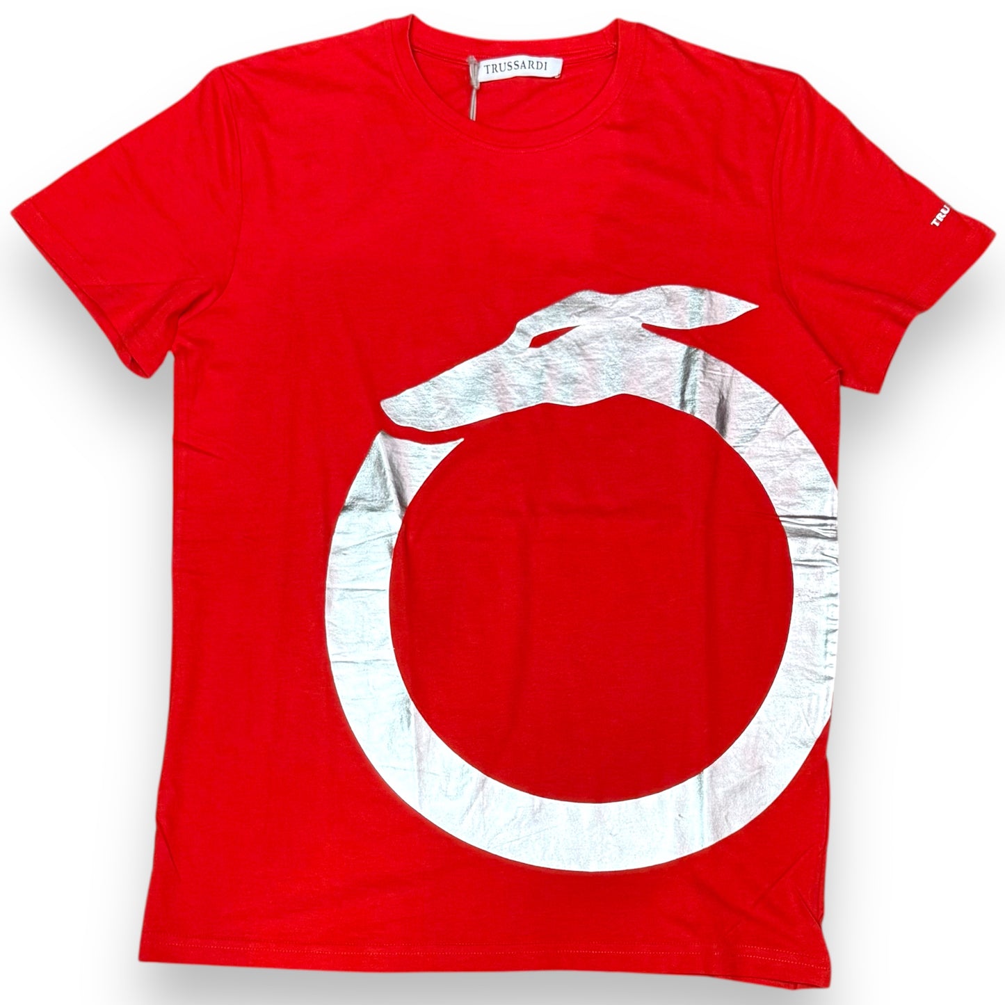 T-shirt TRUSSARDI, con stampa, Col.Rosso