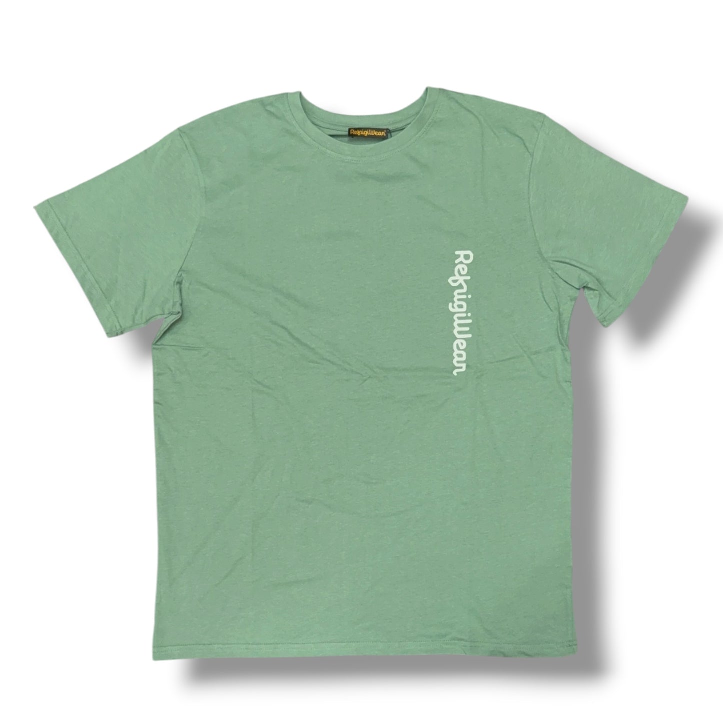 REFRIGIWEAR - T-Shirt Uomo con scritta orizzontale, Col.Verde