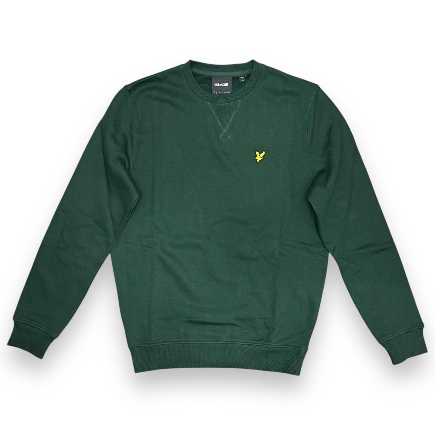 Felpa LYLE&SCOTT girocollo in tex.felpato,col.DarkGreen