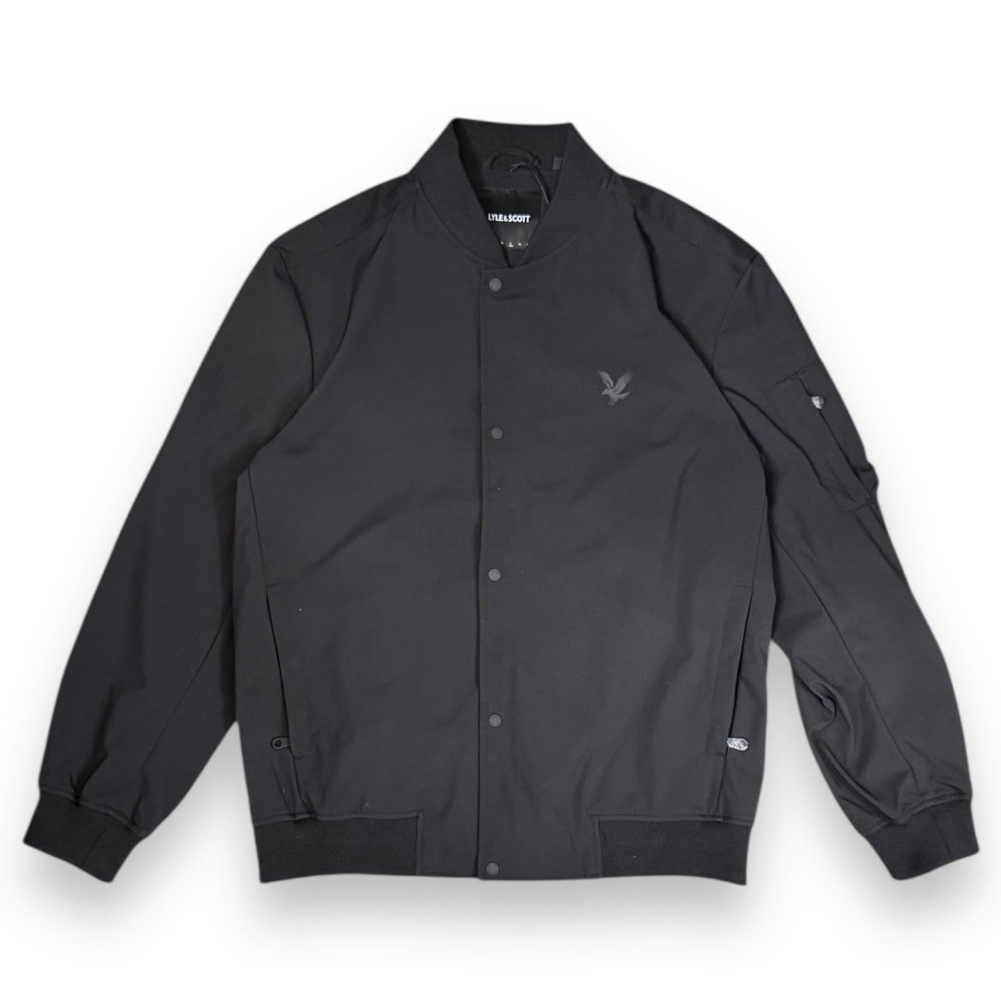 Bomber LYLE&SCOTT in tessuto tecnico (mezzi tempi), mod.Aviator, Col.Jet Black