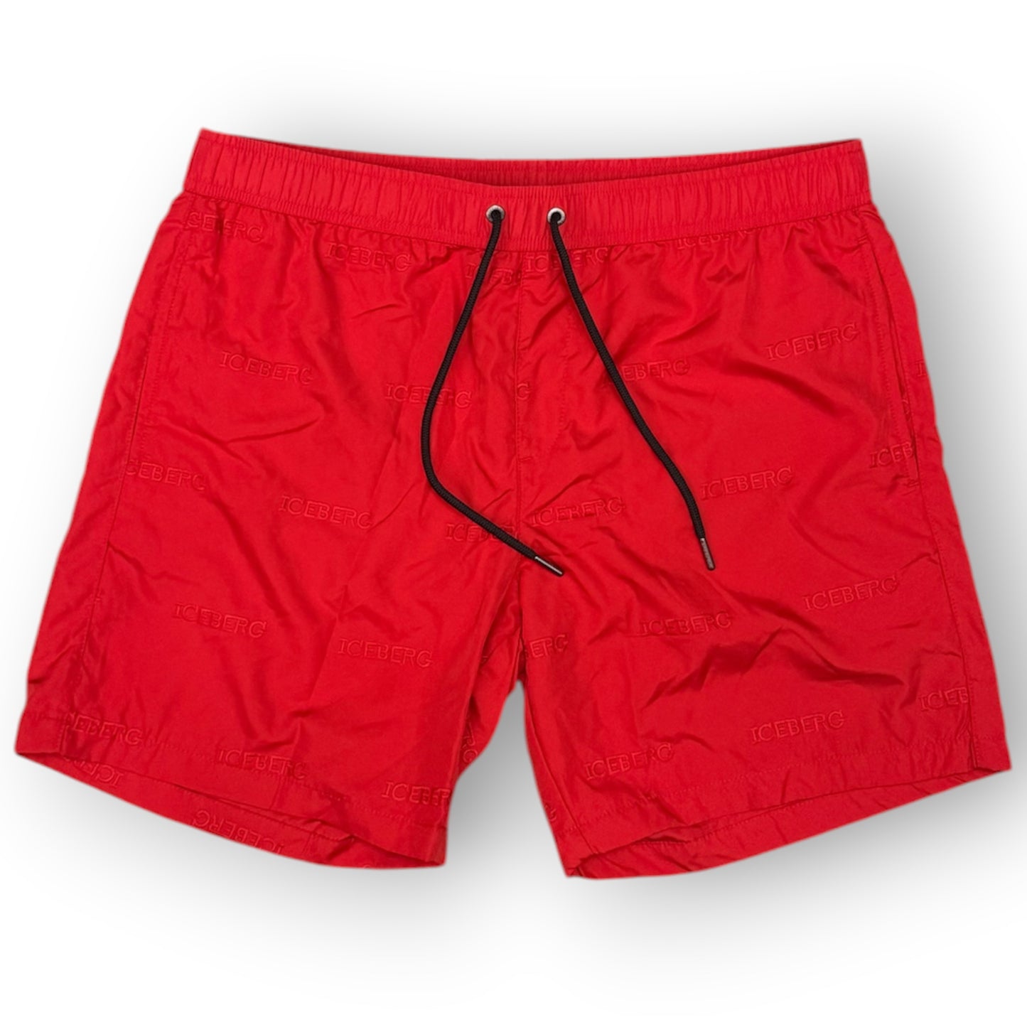 ICEBERG BEACHWEAR- Costume Uomo, con loghi ricamati, col.Rosso