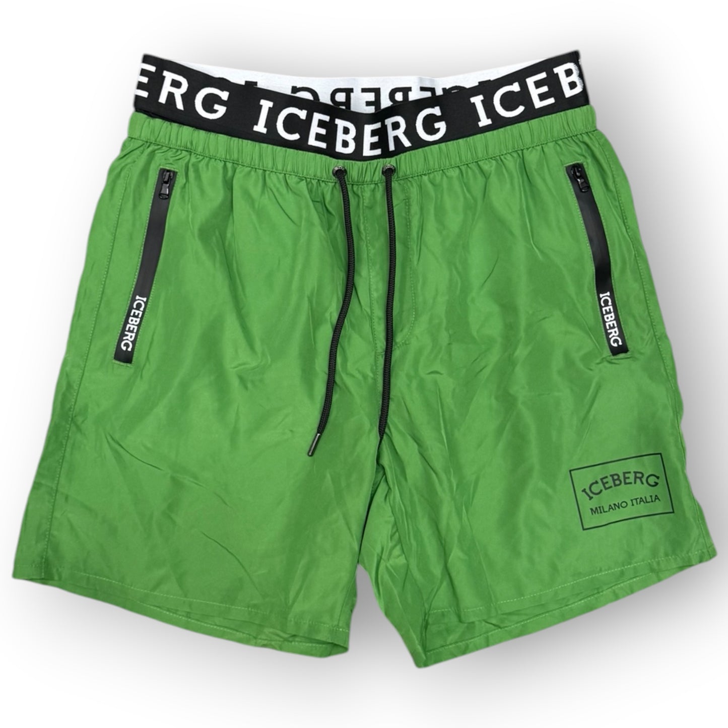 ICEBERG BEACHWEAR- Costume Uomo, con doppio elastico, col.Verde