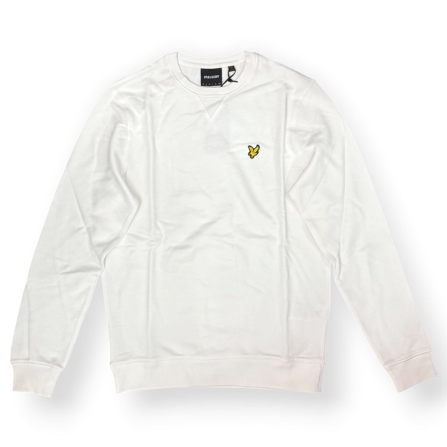LYLE & SCOTT- Felpa estiva Uomo girocollo, tex.cotone garzato, Col.White