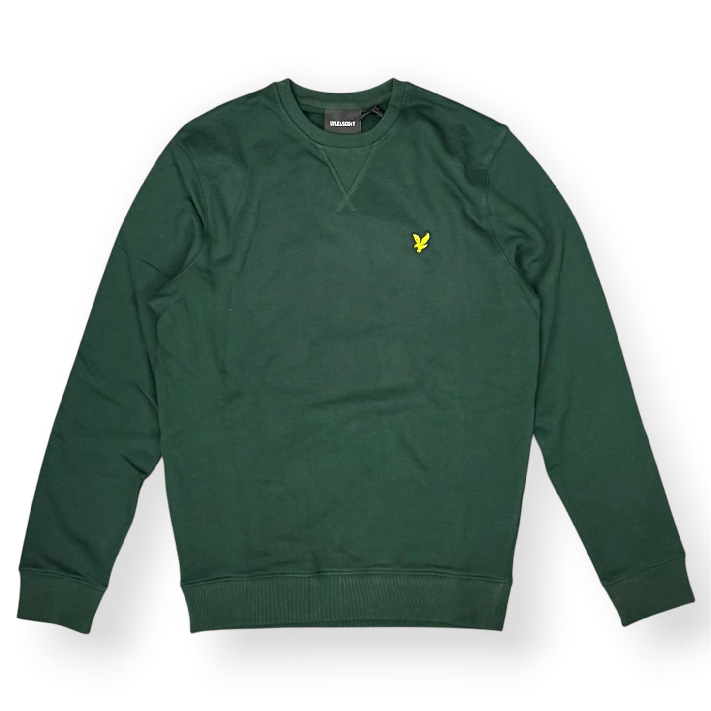 LYLE & SCOTT- Felpa estiva Uomo girocollo, tex.cotone garzato, Col.Dark Green