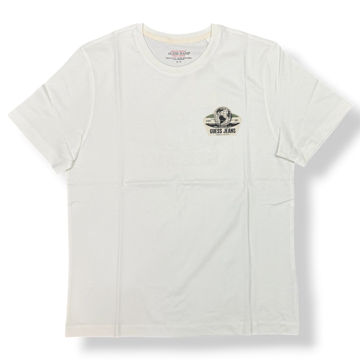 GUESS- T-shirt Uomo, con stampa sulla schiena, col.Bianco