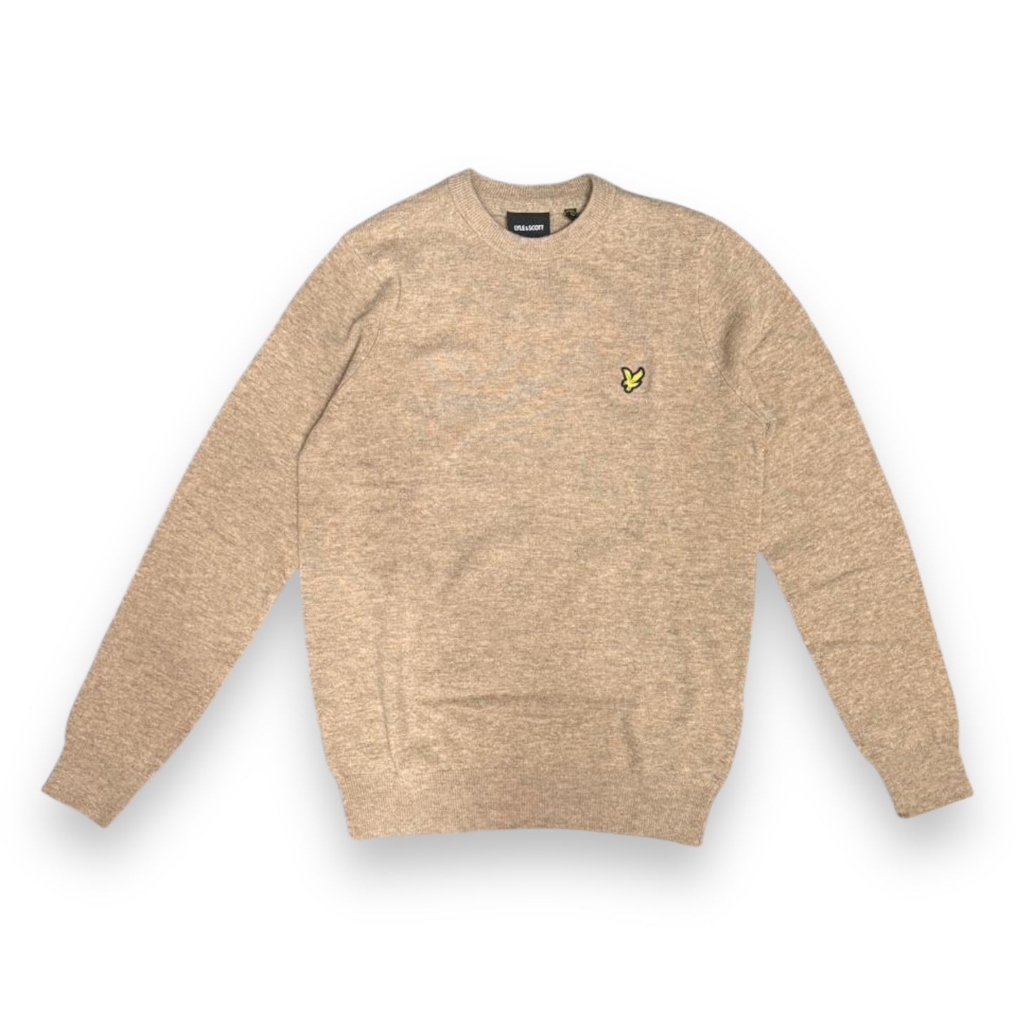 Maglioncino LYLE & SCOTT Uomo, 80% Lana - 20% Nylon, col.Heritage Taupe Marl