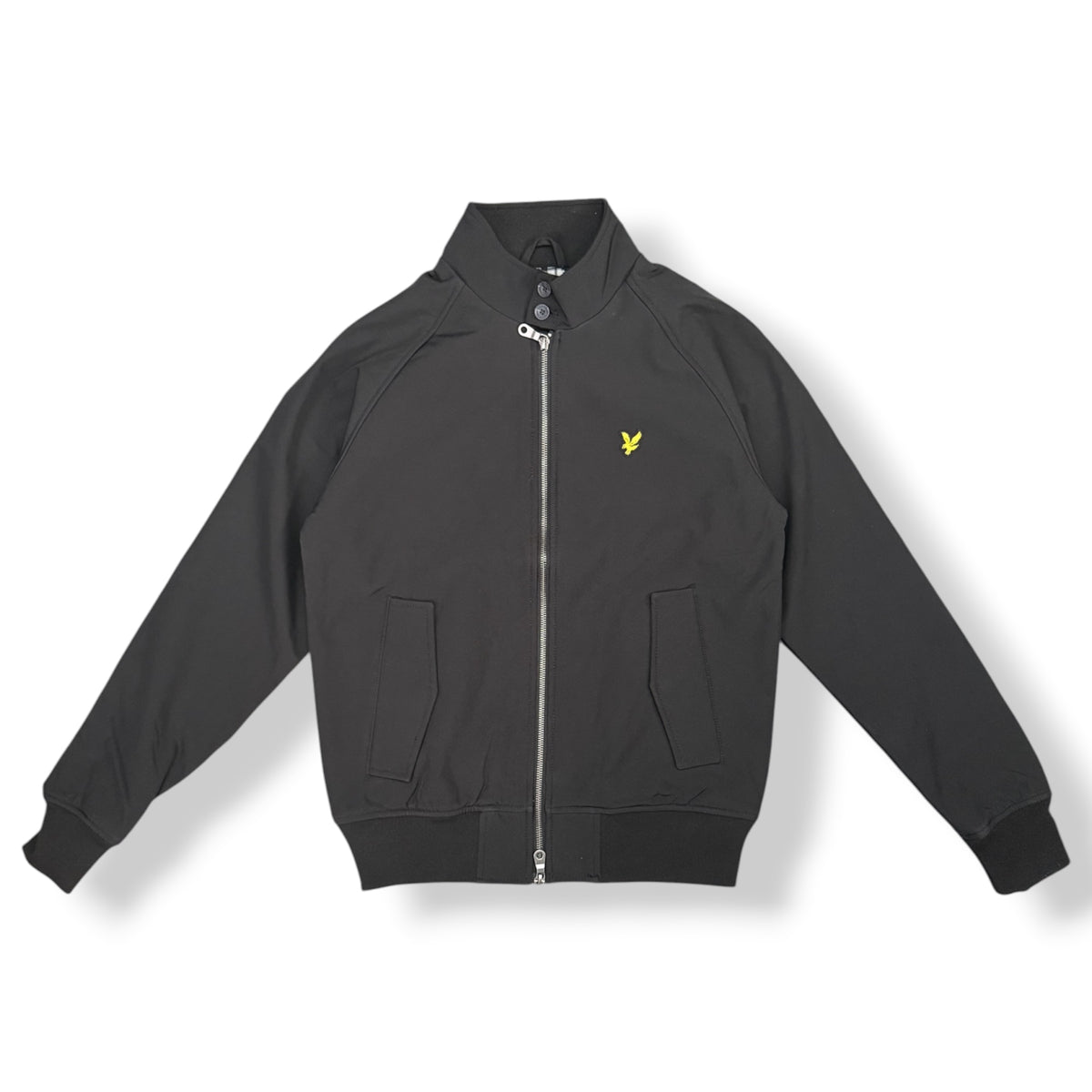 LYLE&SCOTT- Giubbotto Uomo, in softshell con interno in flanella, senza cappuccio, mod.Softshell Harrington Jacket, col.Jet Black