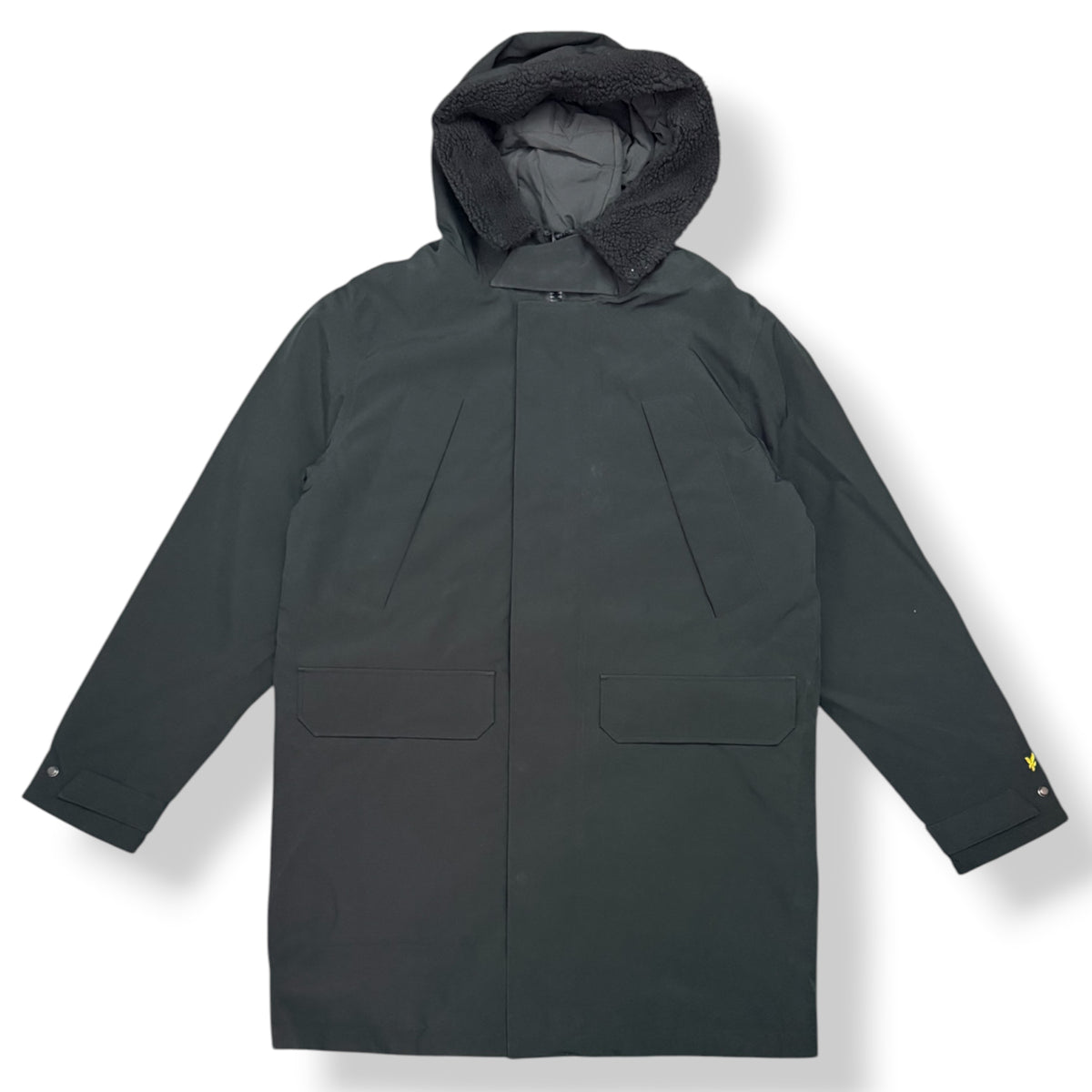 LYLE&SCOTT- Giubbotto Uomo, con doppia abbottonatura, mod.Cold Weather Parka, col.Jet Black