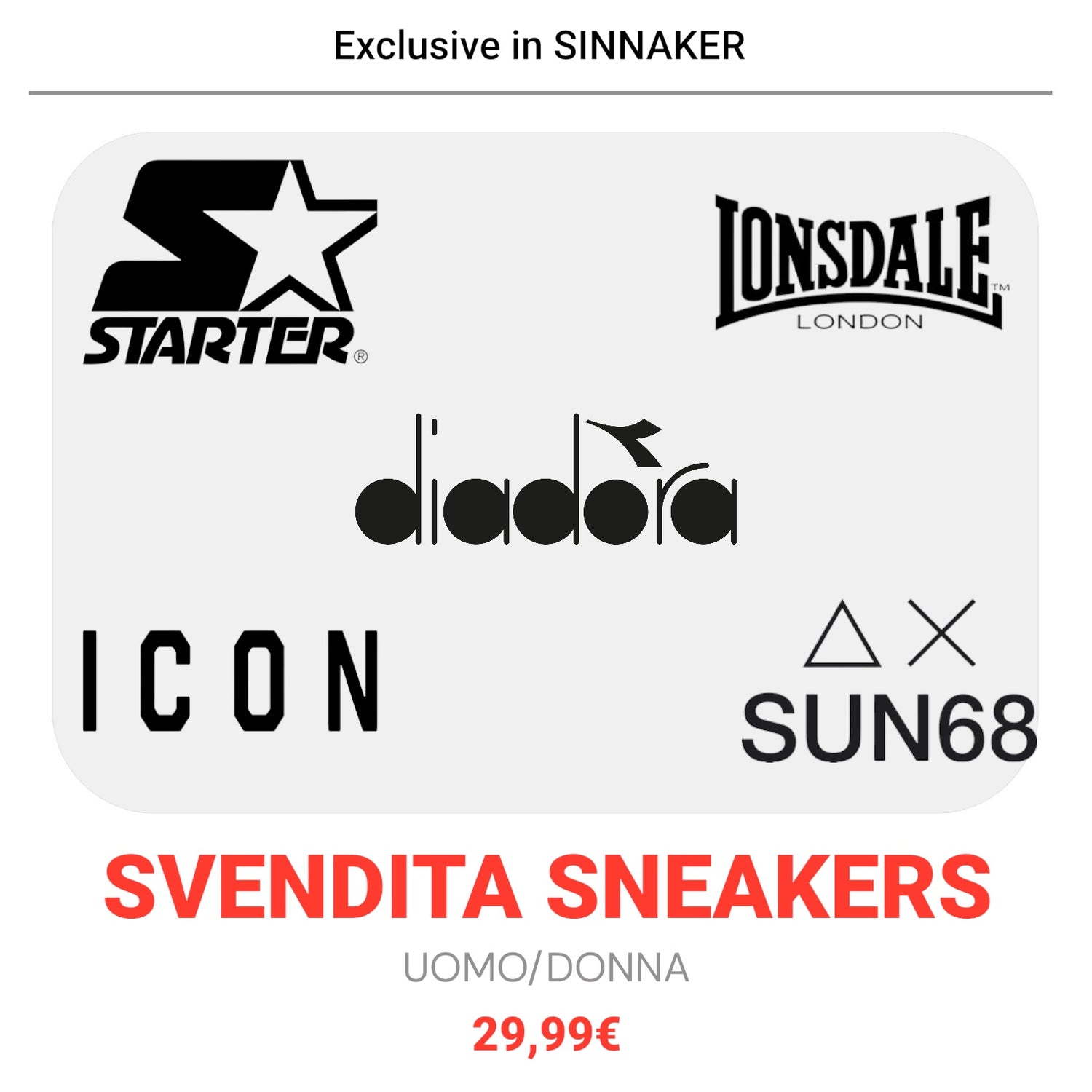 SCARPE UOMO/DONNA 29,99€
