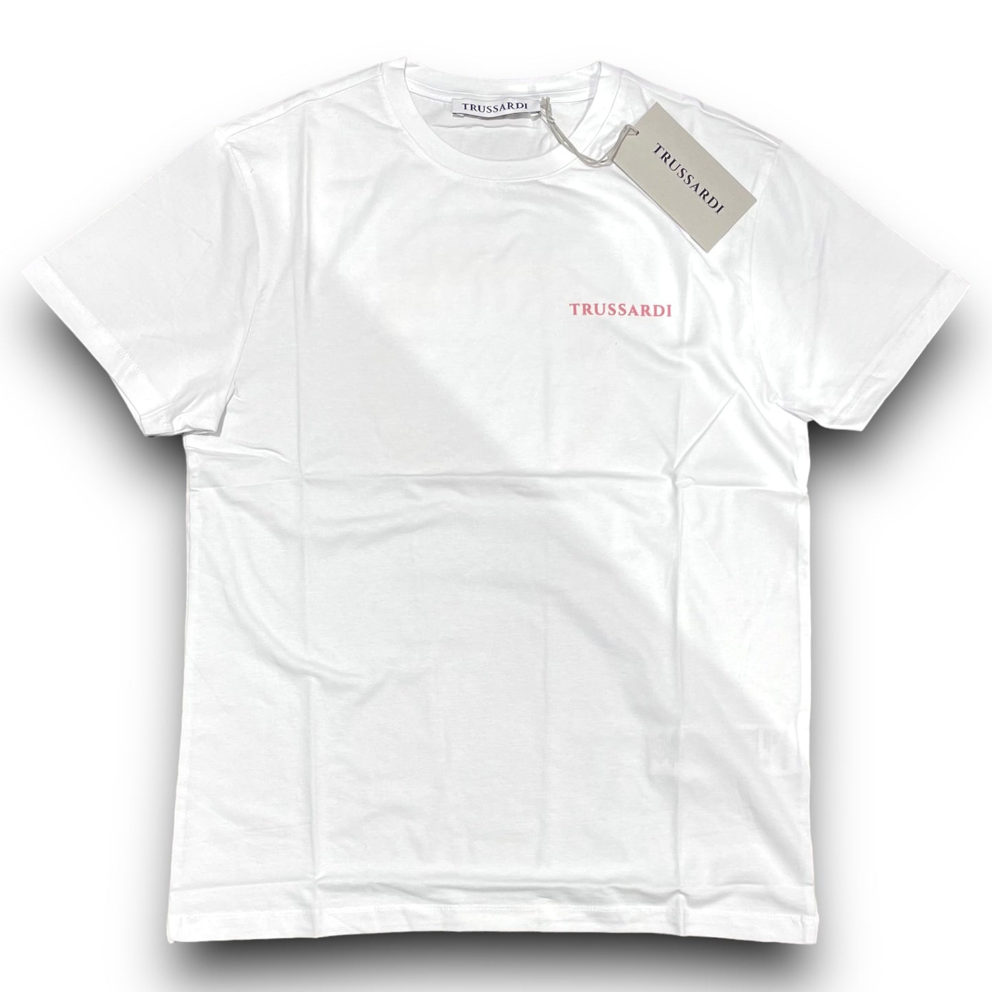 T-shirt TRUSSARDI Uomo con stampa lato cuore e sulla schiena,col.Bianco, RegularFit