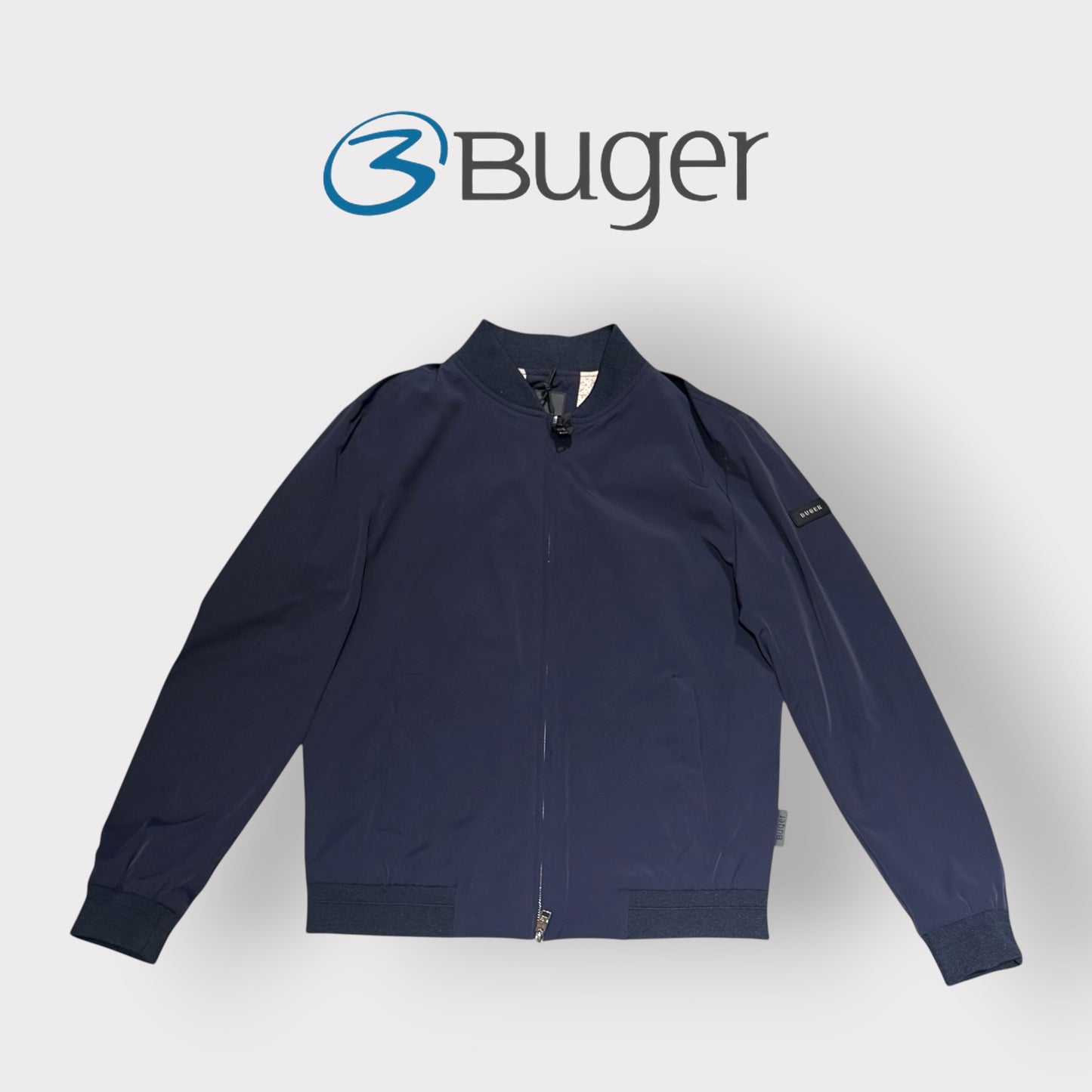 BUGER - Giubbotto Uomo, in tessuto tecnico, girocollo, Col.Blu