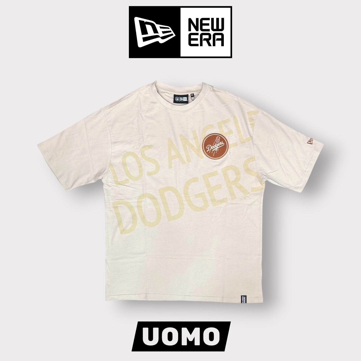 NEW ERA - T-Shirt Uomo LOS ANGELES Col.Panna