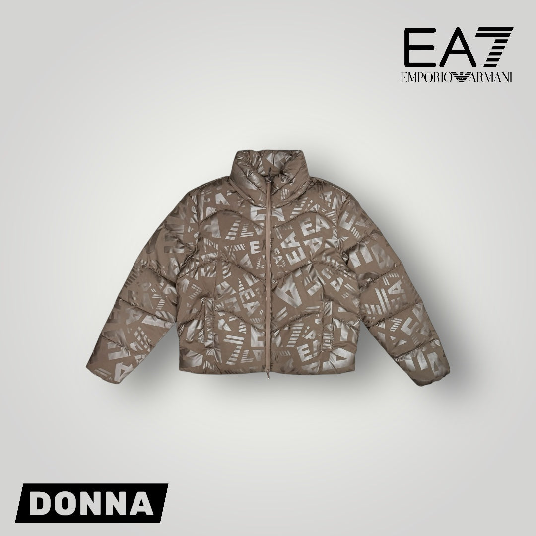 Giubbotto EMPORIO ARMANI Donna, con cappuccio nascosto, col.Marrone (w bomber jacket extra padded monog)- (veste grande)