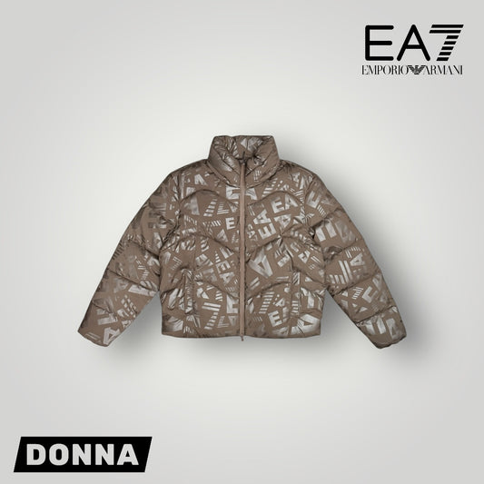 Giubbotto EMPORIO ARMANI Donna, con cappuccio nascosto, col.Marrone (w bomber jacket extra padded monog)- (veste grande)