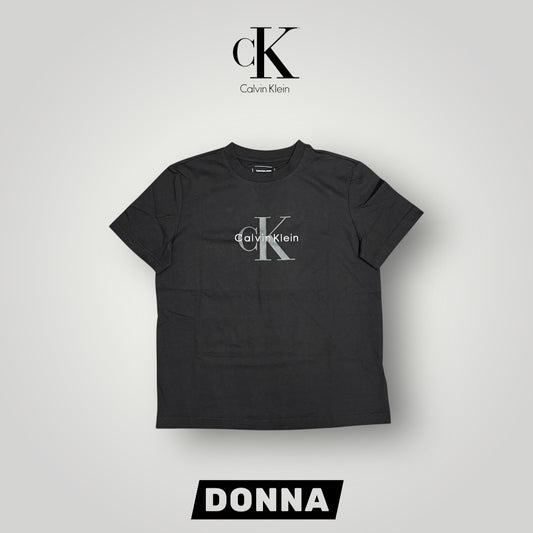 T-Shirt CALVIN KLEIN con stampa centrale Regular Fit, Col.Nero