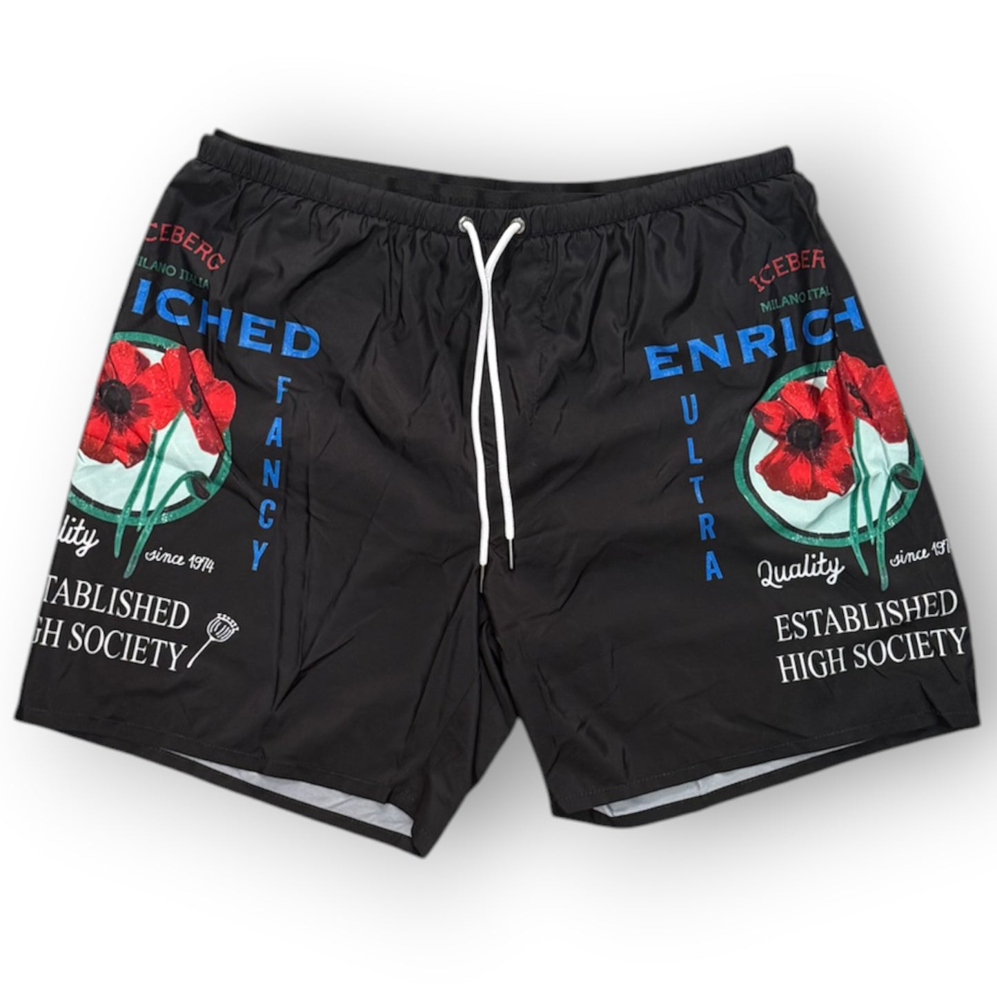 ICEBERG BEACHWEAR- Costume Uomo, con doppio elastico, col.Nero