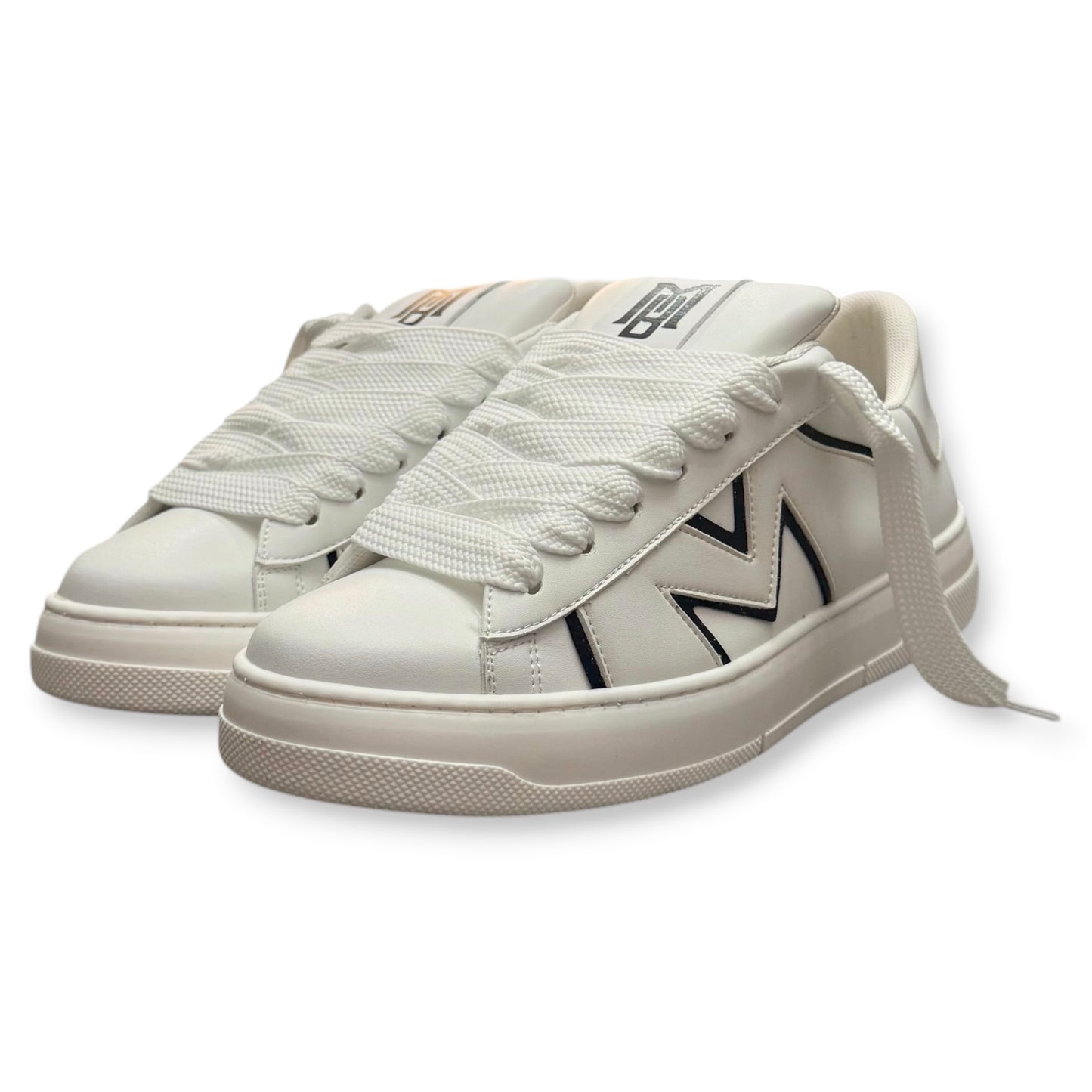 BRIAN MILLS- Scarpe Uomo, mod.1001, Col.Bianco/Nero