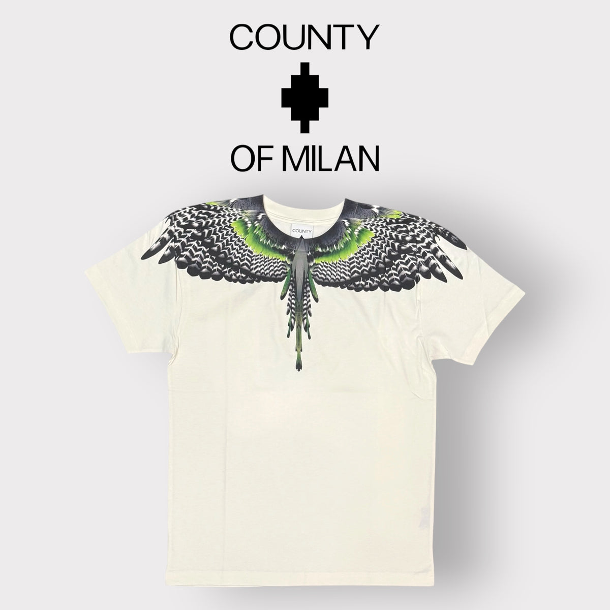 COUNTY OF MILAN- T-Shirt Uomo, (veste comoda), Col.Panna