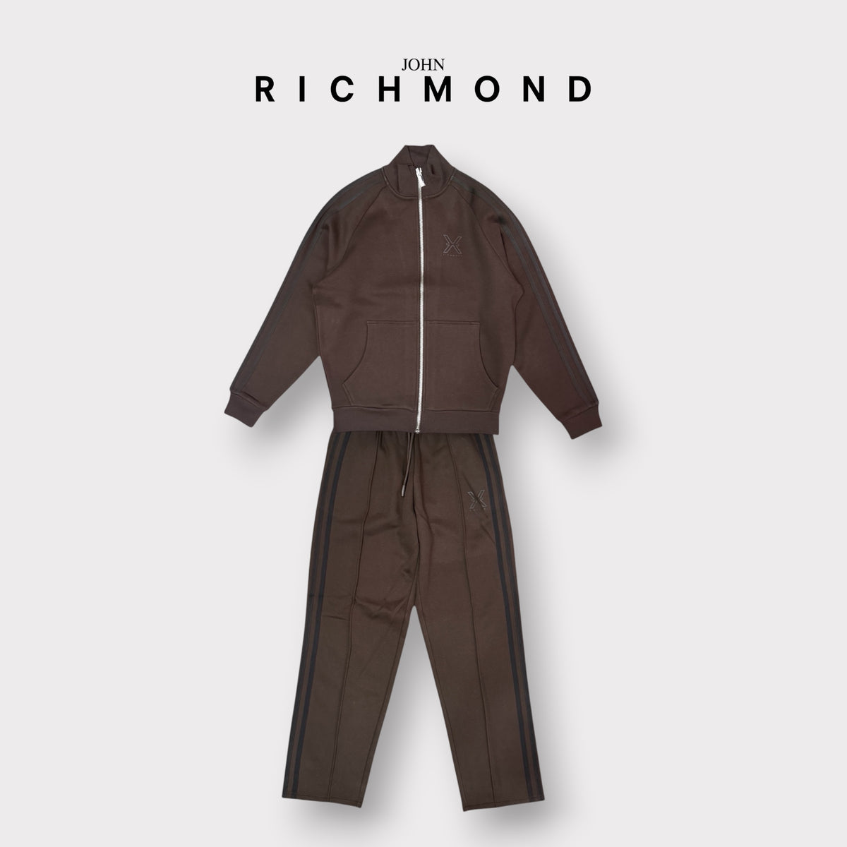 RICHMOND - Tuta Uomo, in tex.felpato, Col.Marrone