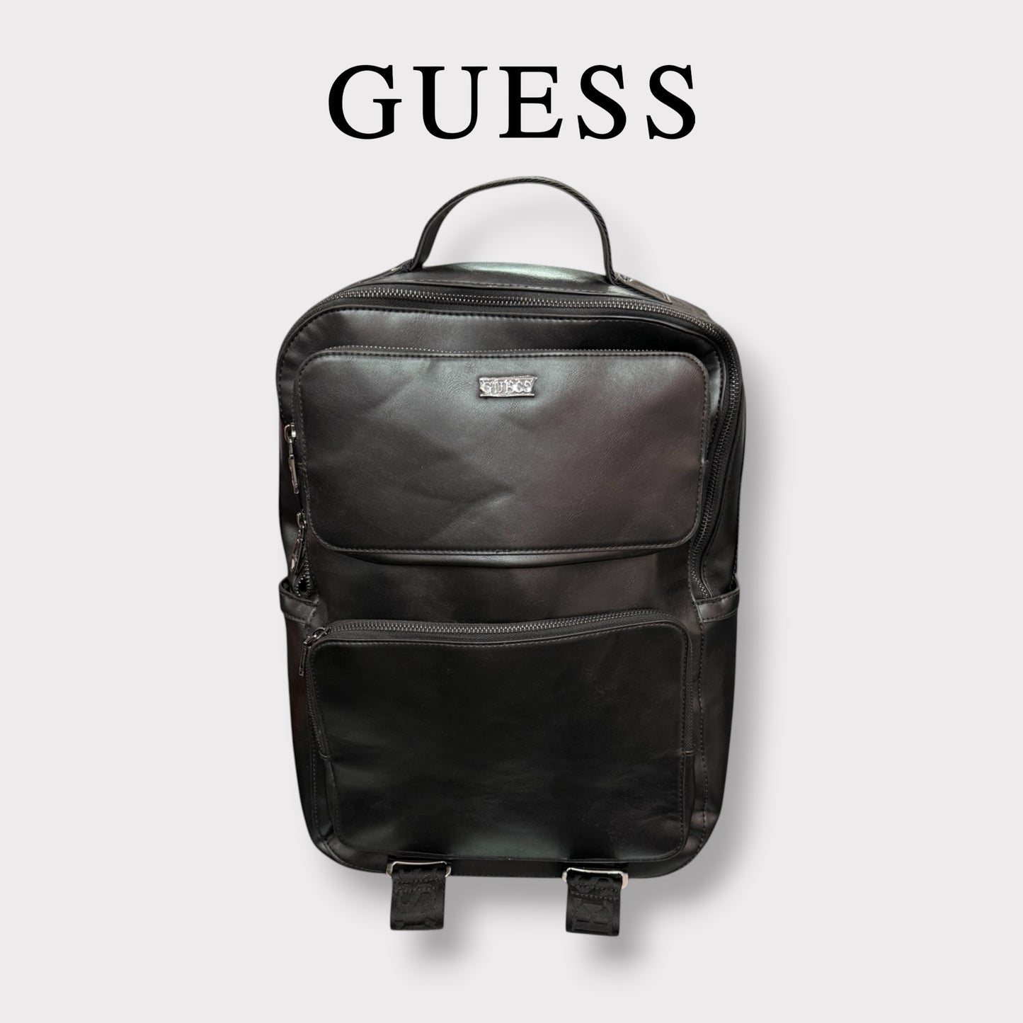 GUESS- Zaino Uomo, in pelle, Col.Nero