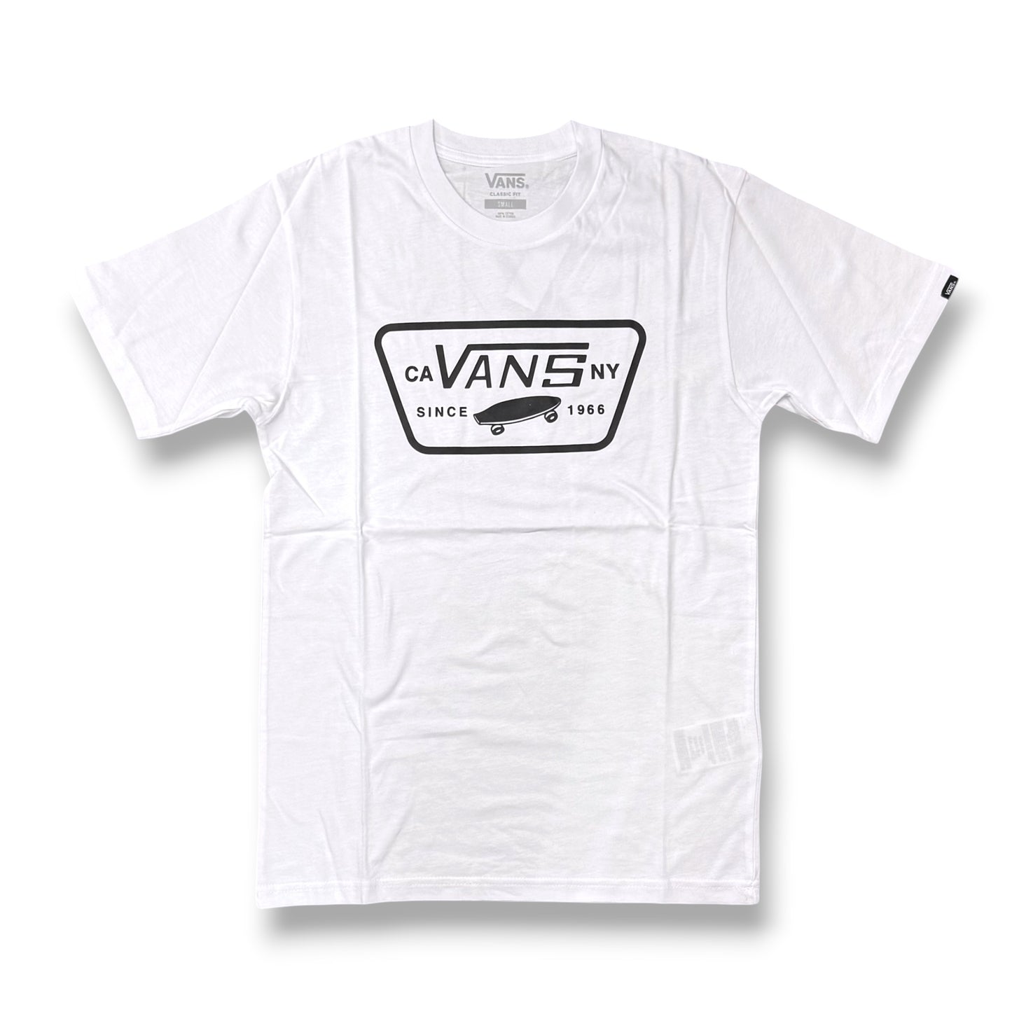 VANS- T-Shirt Uomo Classic Fit con stampa nera frontale, Col.Bianco