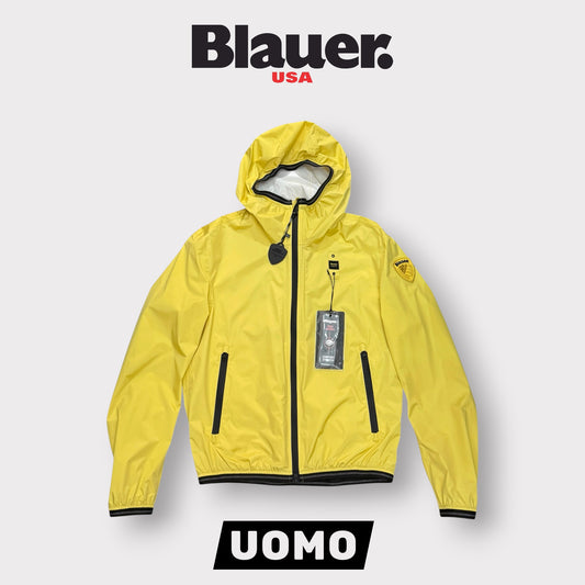 Giubbotto BLAUER Uomo, antivento con cappuccio, mod.FARRIN, Col.Giallo