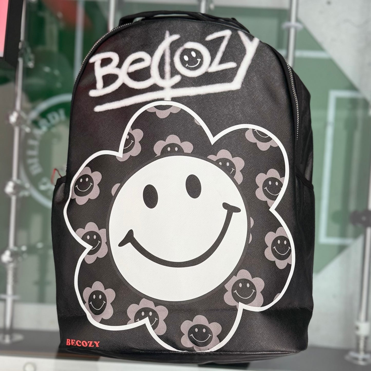 Zaino BECOZY con fantasia, Col.Nero