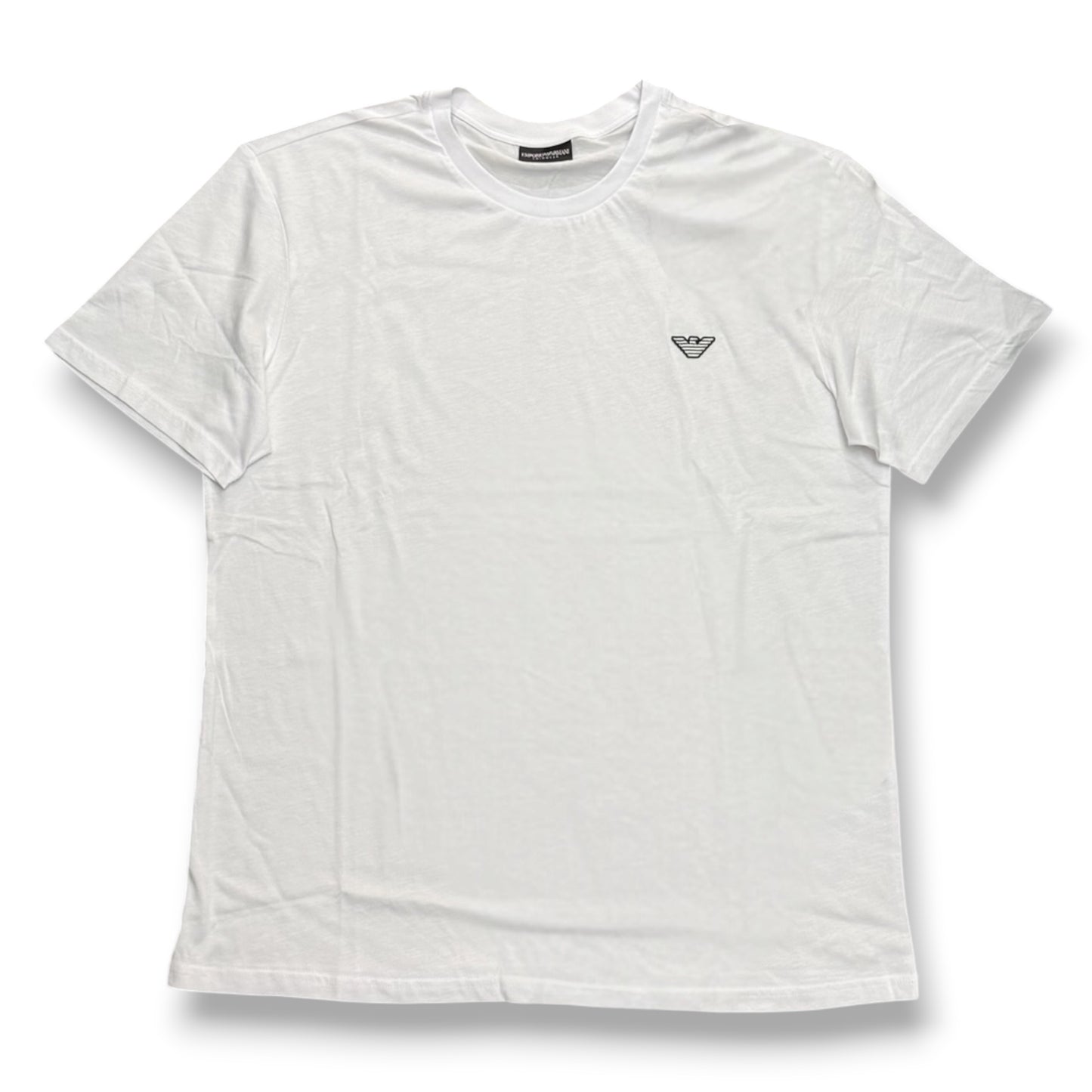 EMPORIO ARMANI- T-Shirt Uomo con logo ricamato lato cuore, Col.Bianco