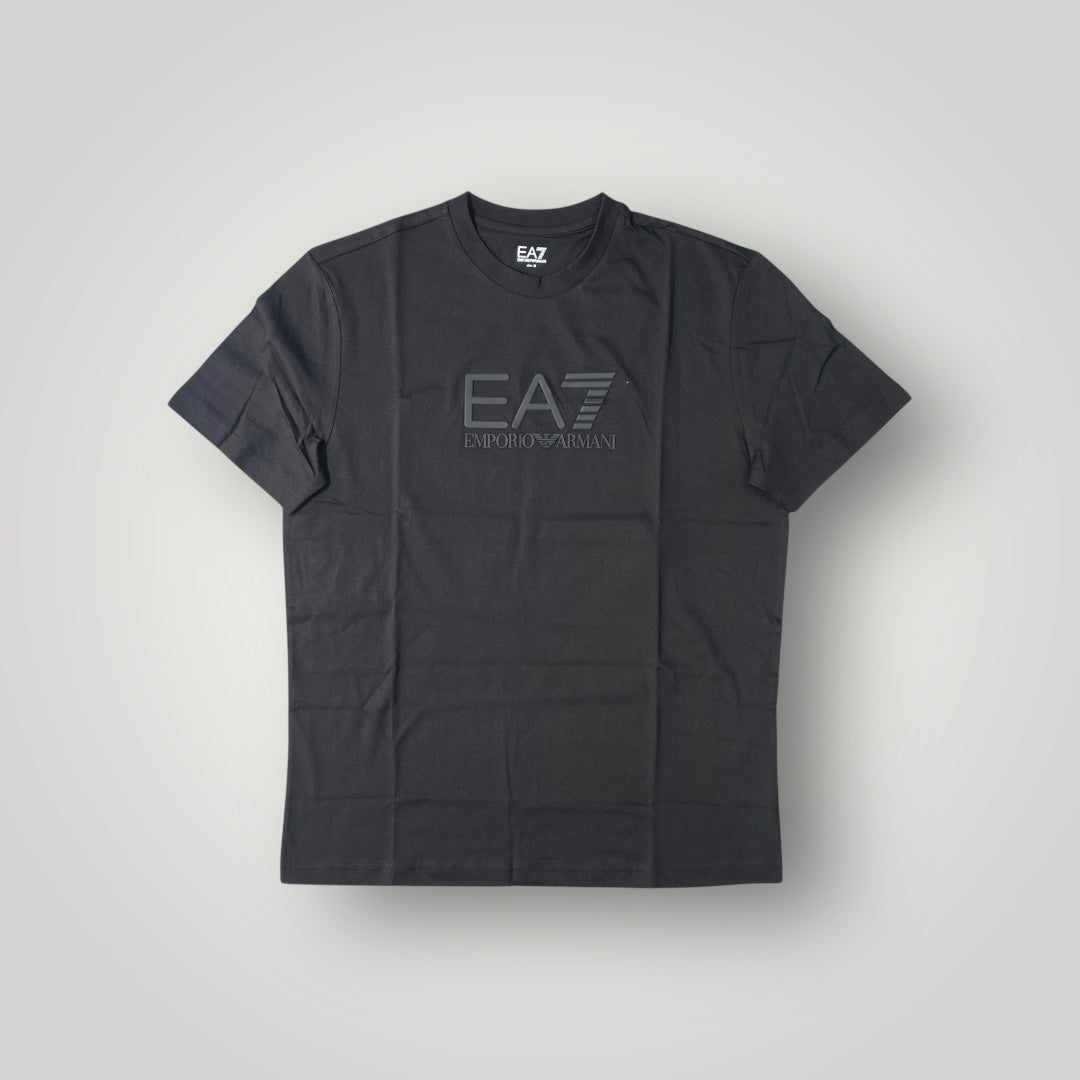 T-shirt EMPORIO ARMANI, con logo medio in rilievo, Col.Black