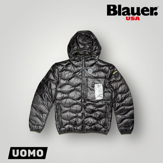 Giubbotto BLAUER con trama ad onde, Col.Nero (imbott. Piuma - 2025)