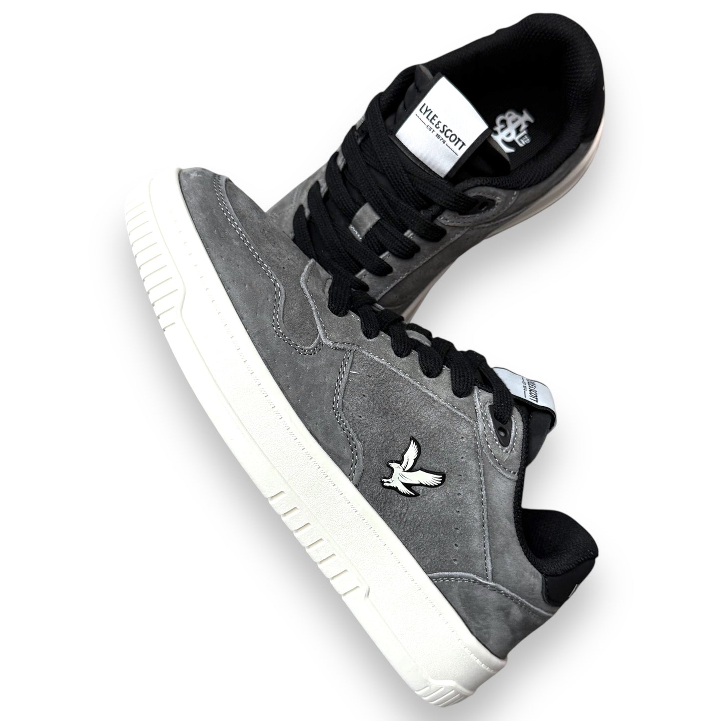 Scarpe LYLE & SCOTT Uomo in alcantara, mod.Culross,col.Grigio