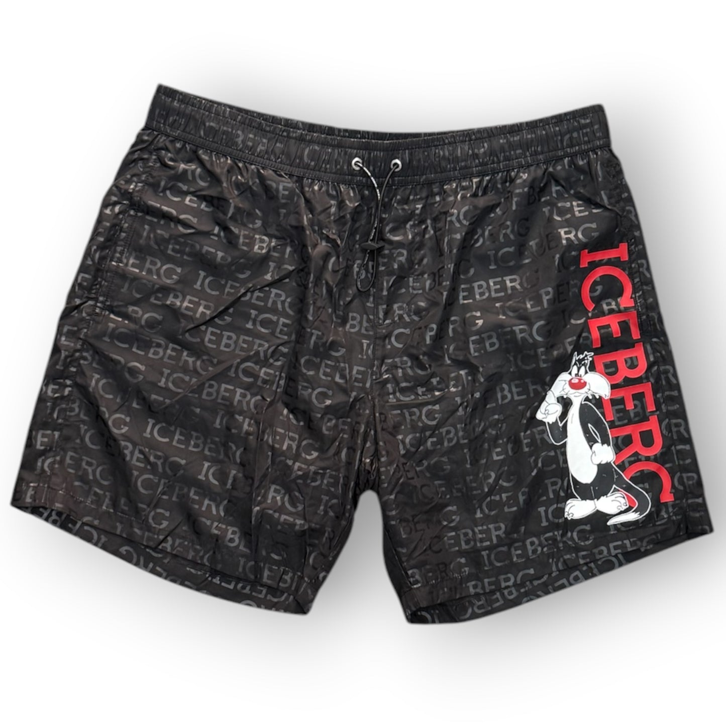 ICEBERG BEACHWEAR- Costume Uomo, con stampa, col.Nero