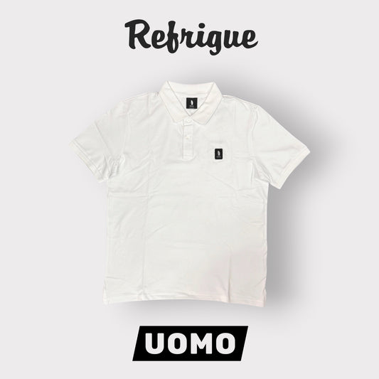 REFRIGUE- Polo Uomo, con logo lato cuore, col.White