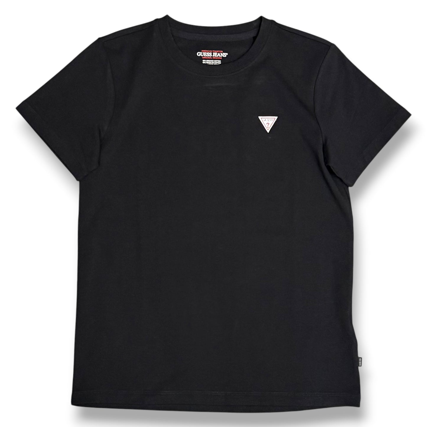 GUESS JEANS- T-shirt Donna, RegularFit, con logo lato cuore, col.Nero