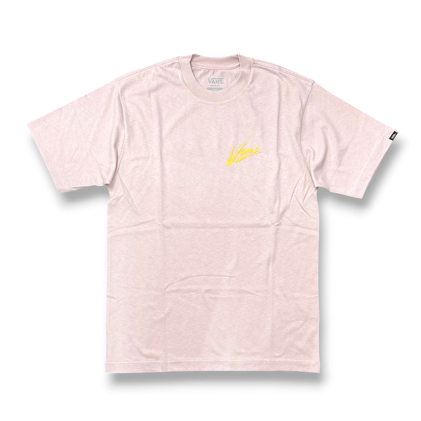 VANS- T-Shirt Uomo, Loose Fit con logo lato cuore e sulla schiena, Col.Rosa