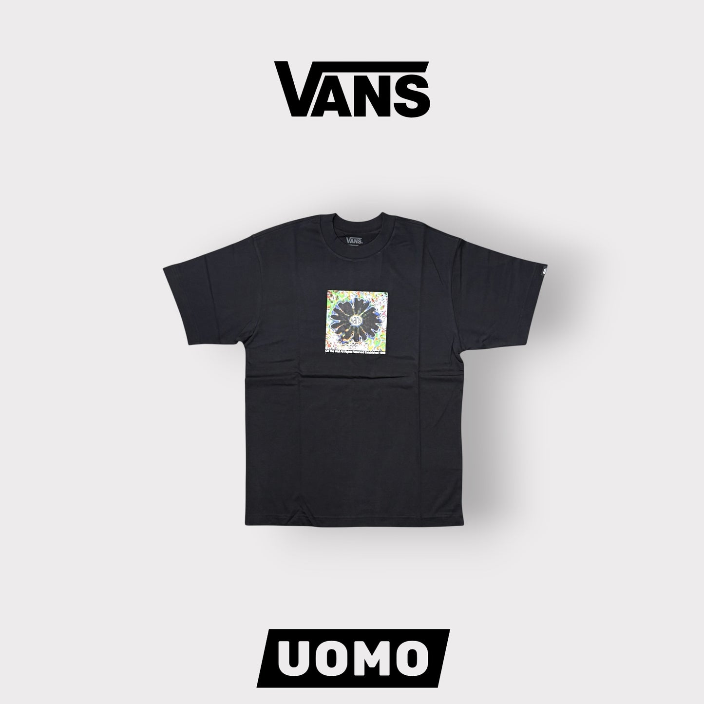 VANS- T-Shirt Uomo, Loose Fit con stampa frontale, Col.Nero